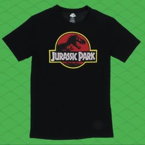 Jurassic Park Movie Logo - Jurassic World Release Black T-Shirt M Father’s Day